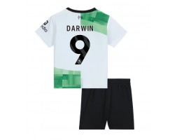 Liverpool Darwin Nunez #9 kläder Barn 2023-24 Bortatröja Kortärmad (+ korta byxor)